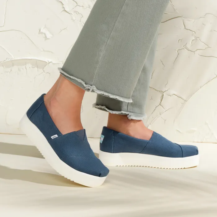 Toms Alpargatas Alpargata Midform Espadrille Majolica Blue 8211 Women Toms Alpargatas Alpargata Midform Espadrille Majolica Blue 8211 Women