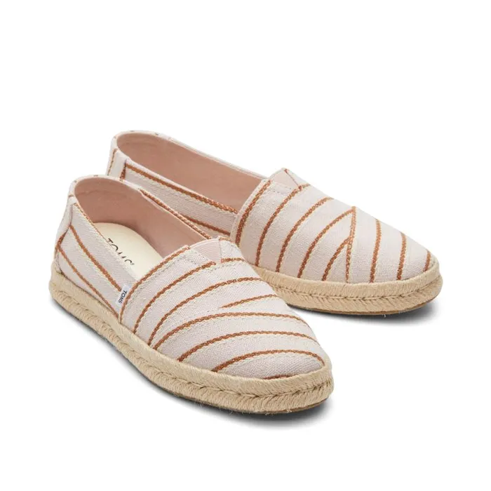 Toms Alpargatas Alpargata Rope 20 Espadrille Stripes Ballet Pink 8211 Women