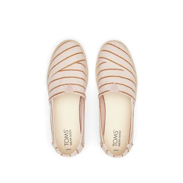 Toms Alpargatas Alpargata Rope 20 Espadrille Stripes Ballet Pink 8211 Women