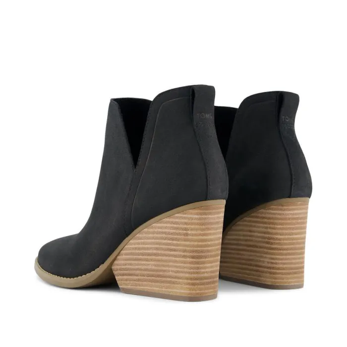 Toms Boots and Booties Eliza Heeled Boot Black Nubuck Leather 8211 Women Toms Boots and Booties Eliza Heeled Boot Black Nubuck Leather 8211 Women