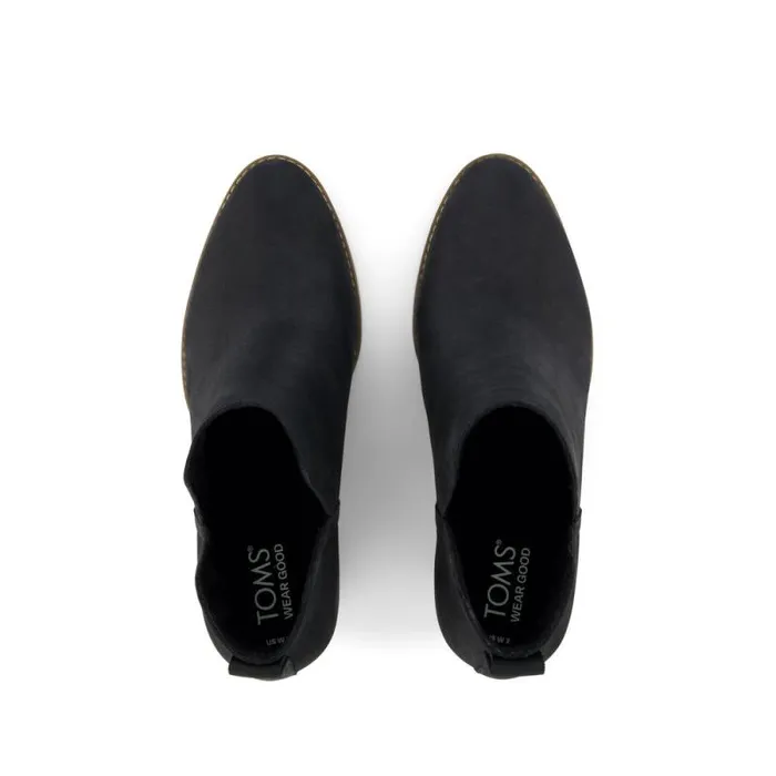 Toms Boots and Booties Eliza Heeled Boot Black Nubuck Leather 8211 Women Toms Boots and Booties Eliza Heeled Boot Black Nubuck Leather 8211 Women