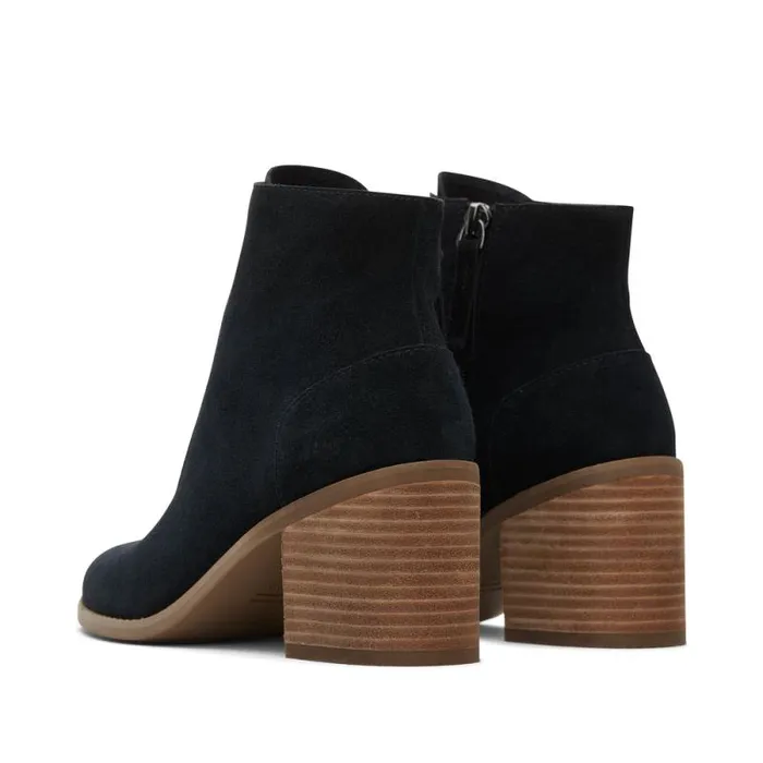 Toms Boots and Booties Evelyn Heeled Boot Suede Black 8211 Women