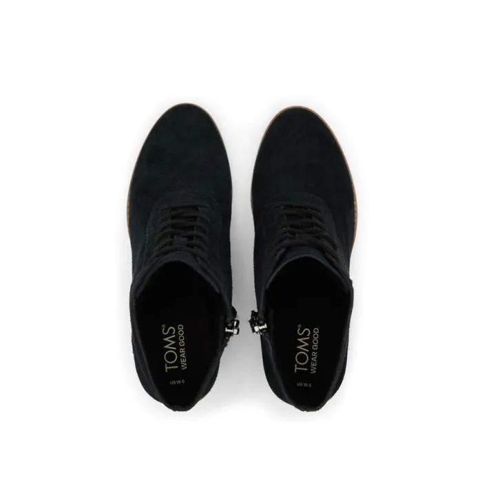 Toms Boots and Booties Evelyn Heeled Boot Suede Black 8211 Women