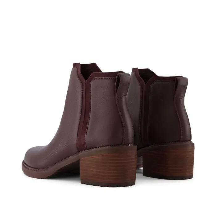 Toms Boots and Booties Hailey Ankle Boot Water Resistant Blackberry Leather 8211 Women Toms Boots and Booties Hailey Ankle Boot Water Resistant Blackberry Leather 8211 Women