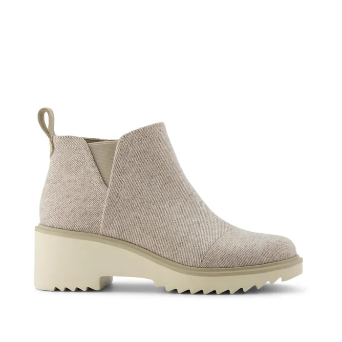 Toms Boots and Booties Maude Wedge Boot Shimmer Natural 8211 Women