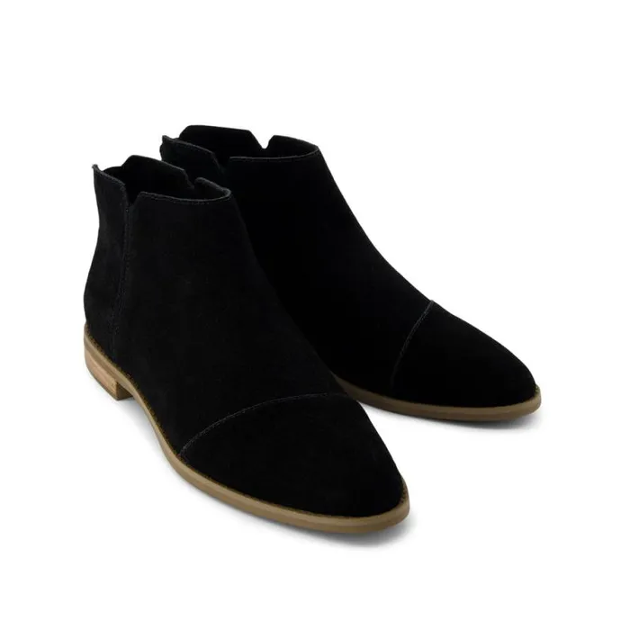 Toms Boots and Booties Rylie Ankle Bootie Black Suede 8211 Women