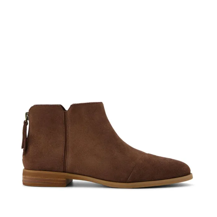 Toms Boots and Booties Rylie Ankle Bootie Dark Brown Suede 8211 Women