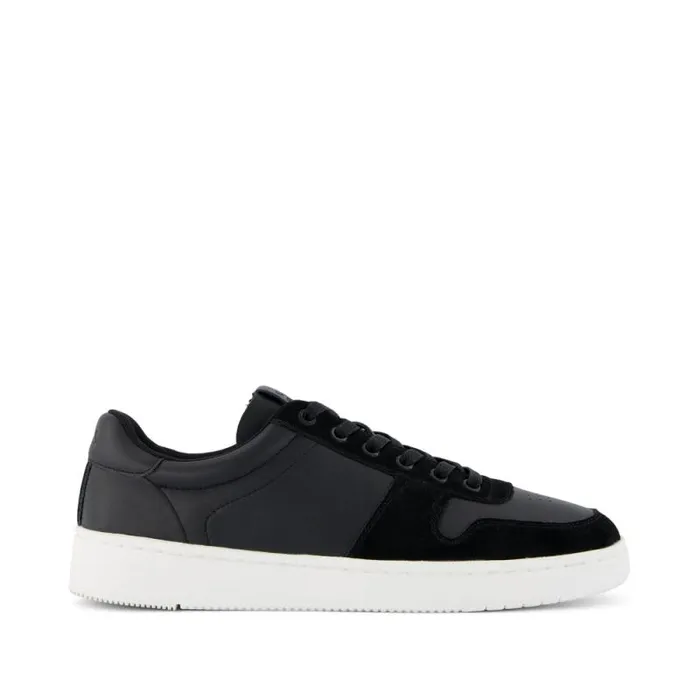 Toms Dress Casual TRVL LITE Court Sneaker Black Leather 8211 Men