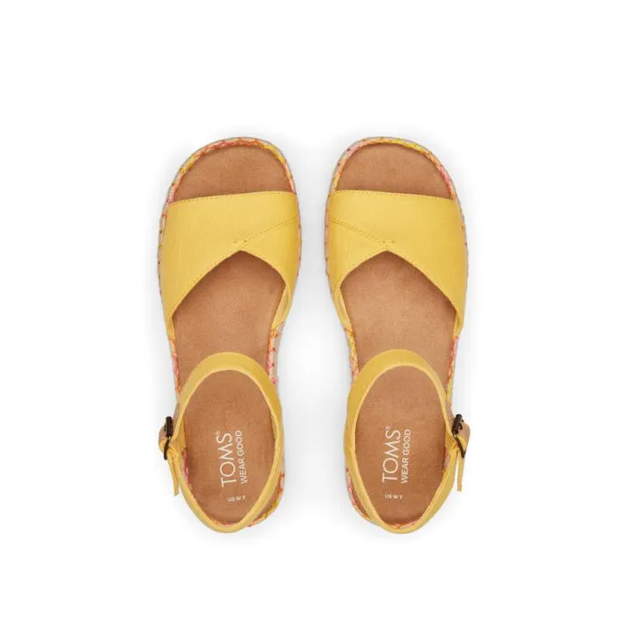 Toms Espadrilles Abby Flatform Espadrille Sandal Pineapple Yellow 8211 Women