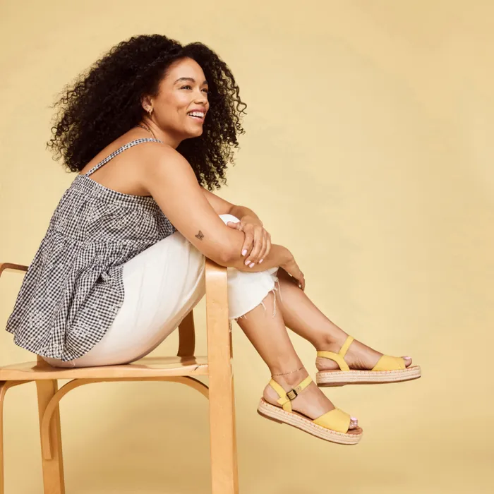 Toms Espadrilles Abby Flatform Espadrille Sandal Pineapple Yellow 8211 Women