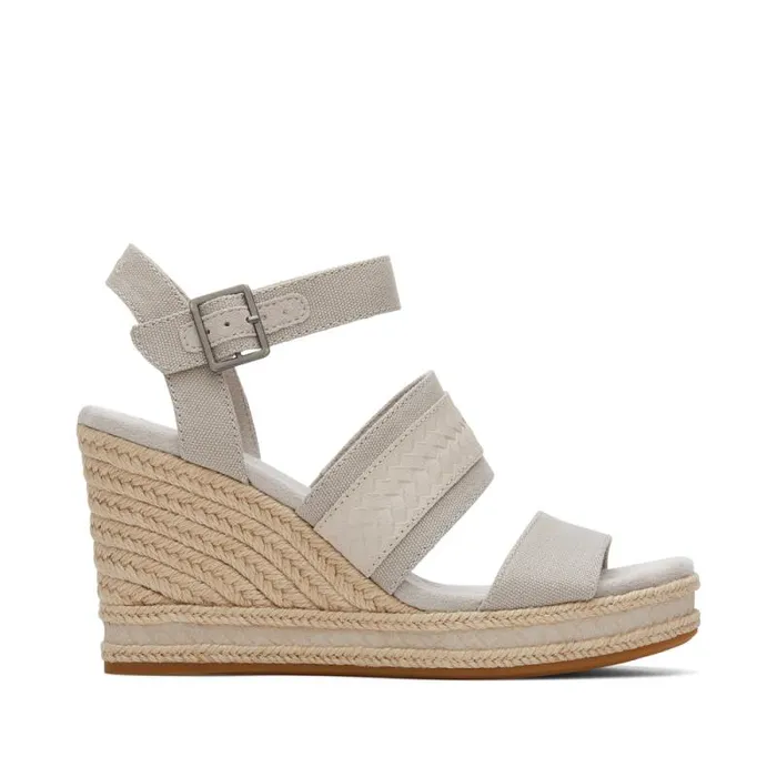Toms Espadrilles Madelyn Braided Wedge Sandal Grey 8211 Women