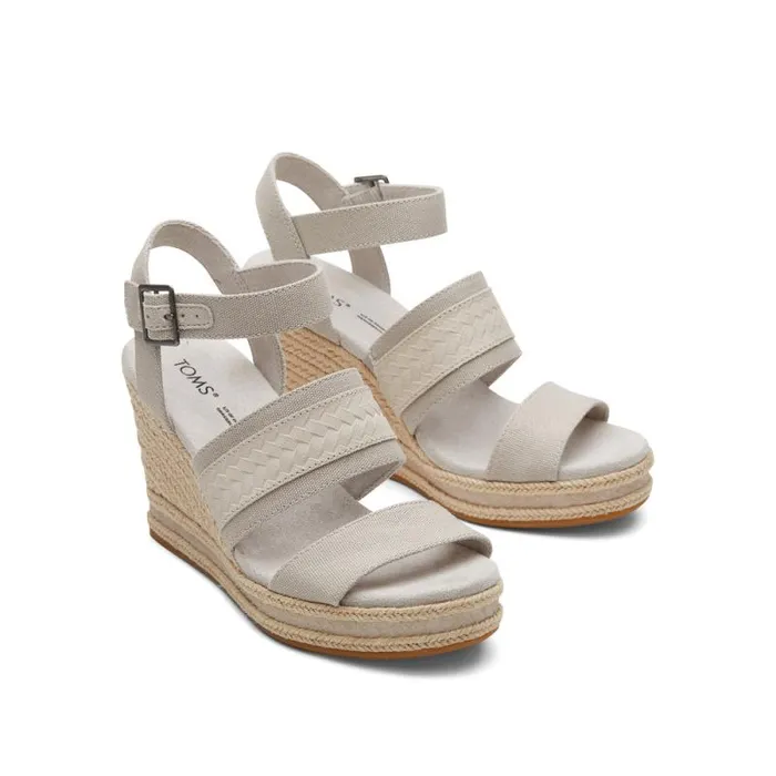 Toms Espadrilles Madelyn Braided Wedge Sandal Grey 8211 Women Toms Espadrilles Madelyn Braided Wedge Sandal Grey 8211 Women