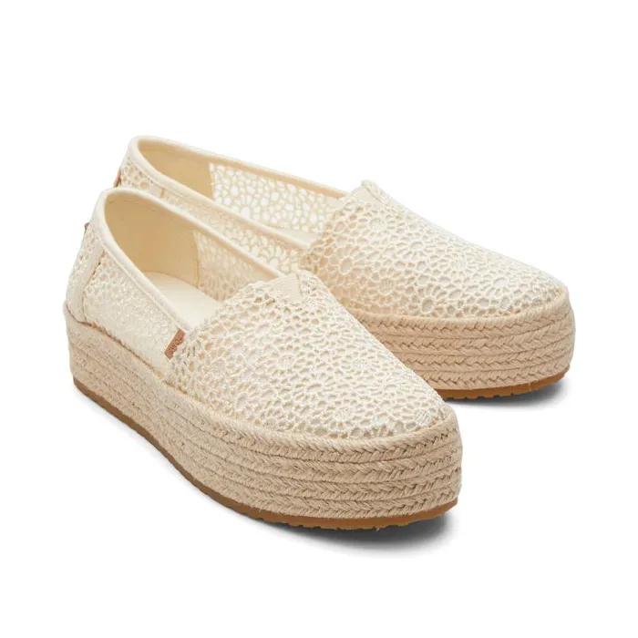 Toms Espadrilles Valencia Platform Espadrille Moroccan Crochet Natural 8211 Women