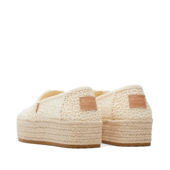Toms Espadrilles Valencia Platform Espadrille Moroccan Crochet Natural 8211 Women