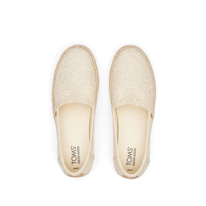 Toms Espadrilles Valencia Platform Espadrille Moroccan Crochet Natural 8211 Women