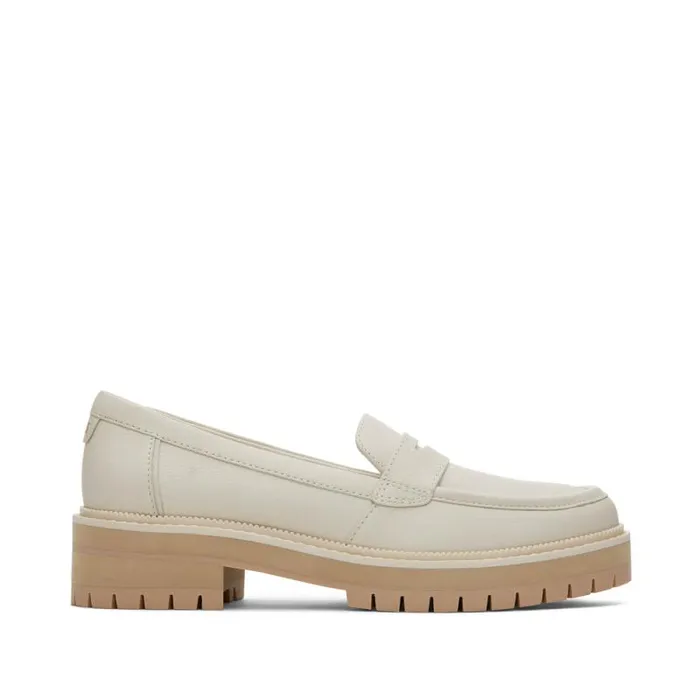 Toms Flats and Loafers Cara Loafer Light Sand Leather 8211 Women