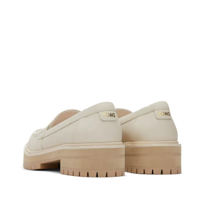Toms Flats and Loafers Cara Loafer Light Sand Leather 8211 Women Toms Flats and Loafers Cara Loafer Light Sand Leather 8211 Women