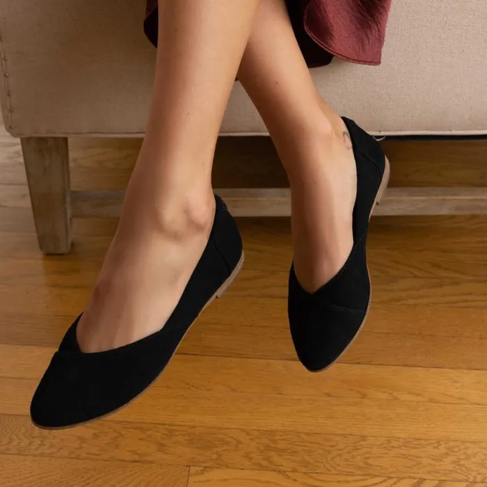 Toms Flats and Loafers Jutti Neat Flat Black Suede 8211 Women Toms Flats and Loafers Jutti Neat Flat Black Suede 8211 Women