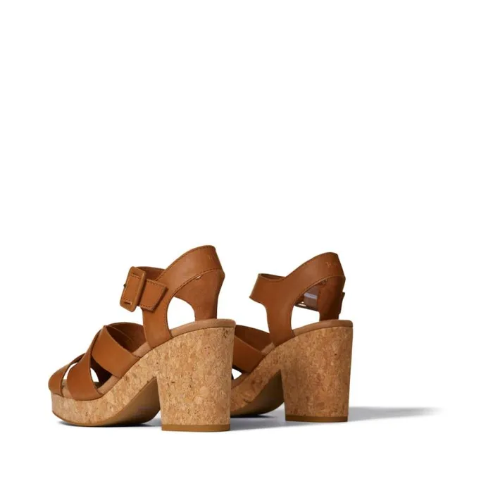 Toms Heels and Wedges Ava Sandal Tan Brown 8211 Women