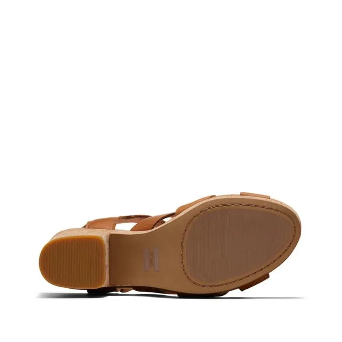 Toms Heels and Wedges Ava Sandal Tan Brown 8211 Women