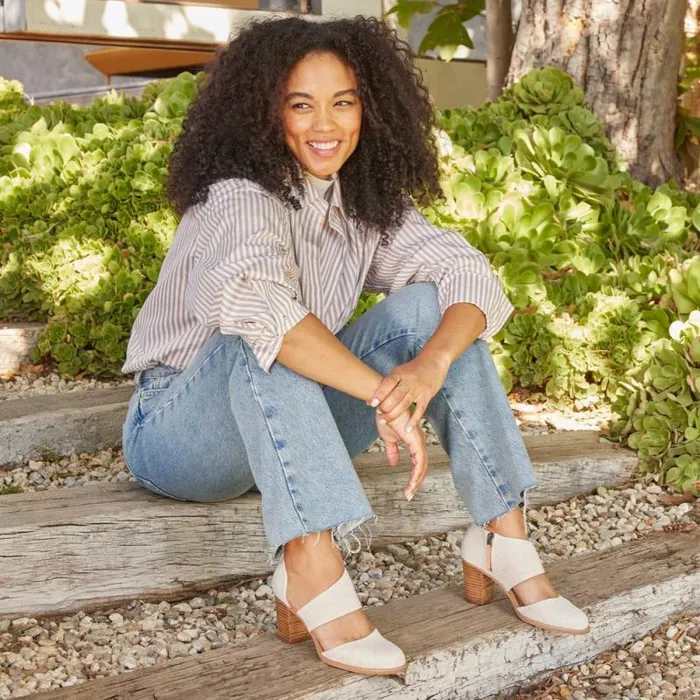 Toms Heels and Wedges Milan Closed Toe Heel Natural 8211 Women