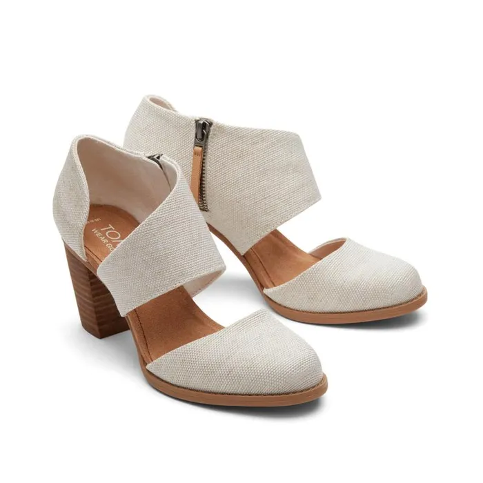 Toms Heels and Wedges Milan Closed Toe Heel Natural 8211 Women