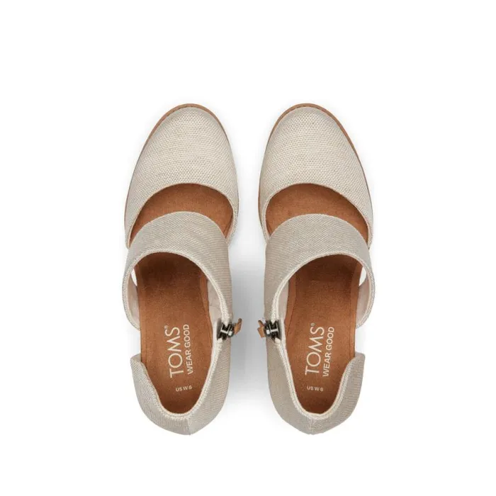 Toms Heels and Wedges Milan Closed Toe Heel Natural 8211 Women