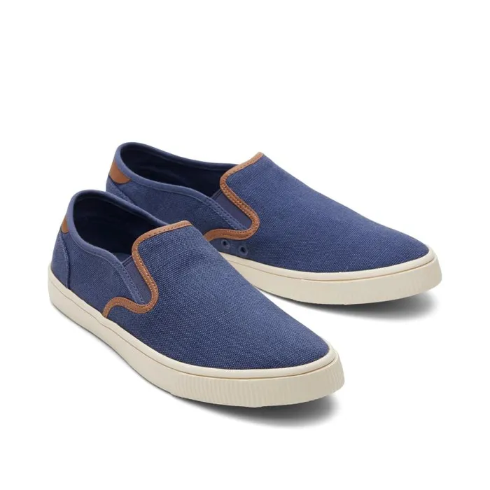 Toms Slip Ons Baja Slip On Sneaker Blue Synthetic Trim 8211 Men Toms Slip Ons Baja Slip On Sneaker Blue Synthetic Trim 8211 Men
