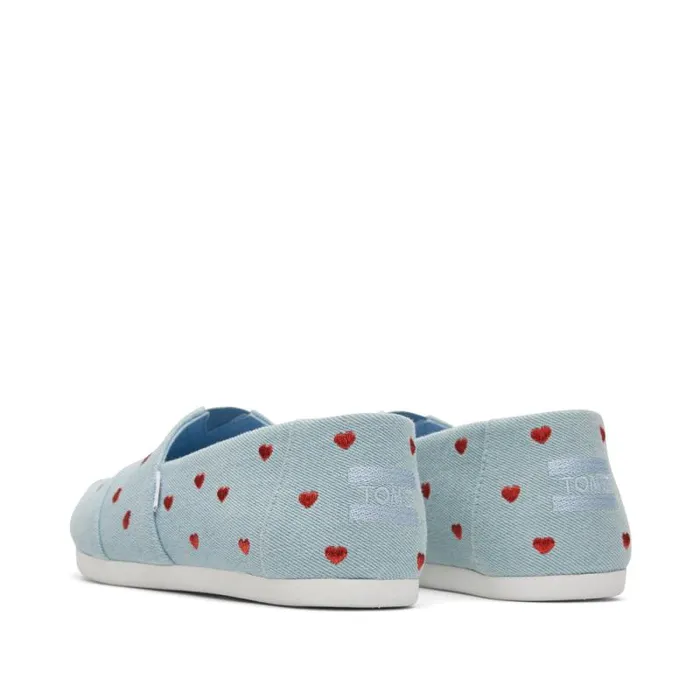 Toms TOMS Classics Alpargata Cloudbound Denim Embroidered Hearts 8211 Women