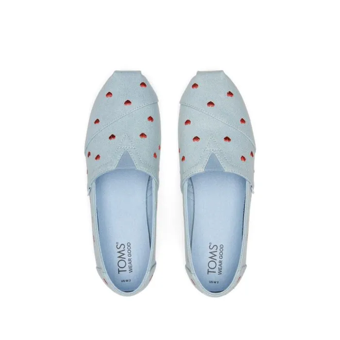 Toms TOMS Classics Alpargata Cloudbound Denim Embroidered Hearts 8211 Women