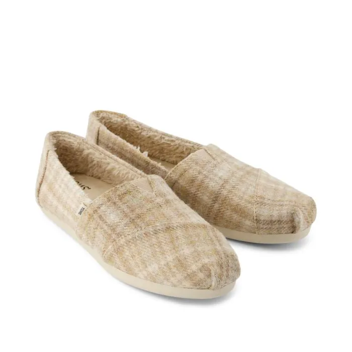 Toms TOMS Classics Alpargata Cloudbound Natural Cozy Plaid 8211 Women