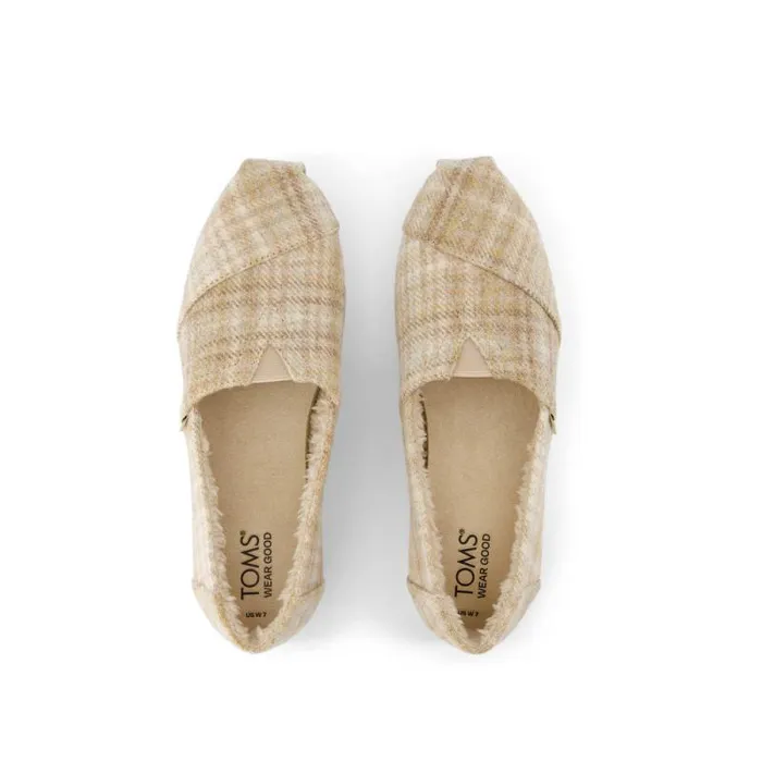 Toms TOMS Classics Alpargata Cloudbound Natural Cozy Plaid 8211 Women