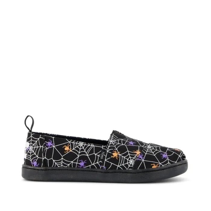 Toms TOMS Classics Alpargata Kids Shoe Black Glow In The Dark Spiders 8211 KidsWomen Toms TOMS Classics Alpargata Kids Shoe Black Glow In The Dark Spiders 8211 KidsWomen