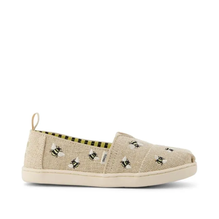 Toms TOMS Classics Alpargata Kids Shoe Embroidered Bees 8211 KidsWomen