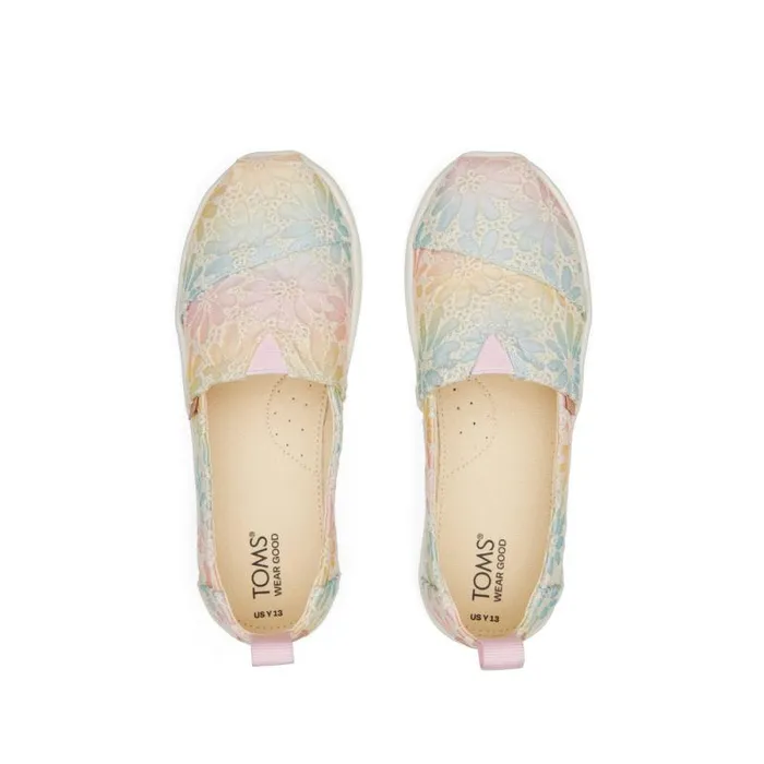 Toms TOMS Classics Alpargata Kids Shoe Floral Lace Ombre 8211 KidsWomen