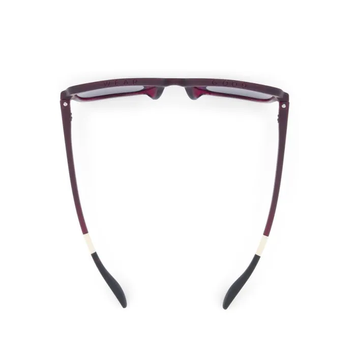 Toms Traveler Collection Athena Traveler Sunglasses Matteshiny Midnight Plum Crystal Fadedark Grey 8211 Gear