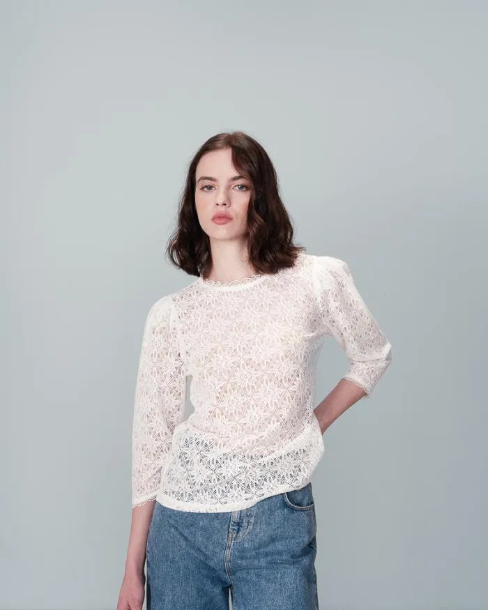 TOP ECRU NAVY Shop Grace and Mila 34 Sleeves Tshirts