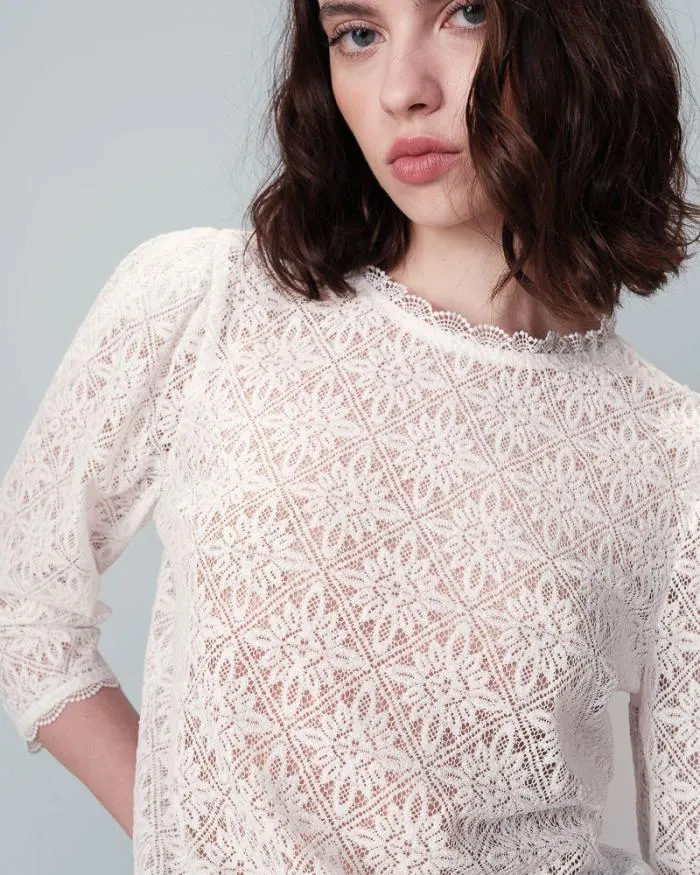 TOP ECRU NAVY Shop Grace and Mila 34 Sleeves Tshirts