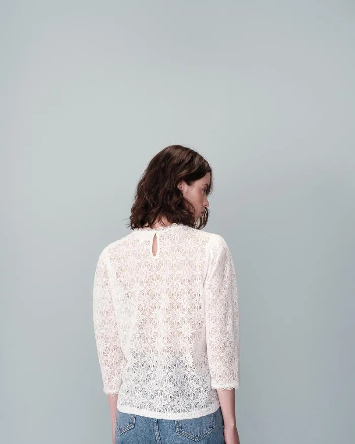 TOP ECRU NAVY Shop Grace and Mila 34 Sleeves Tshirts
