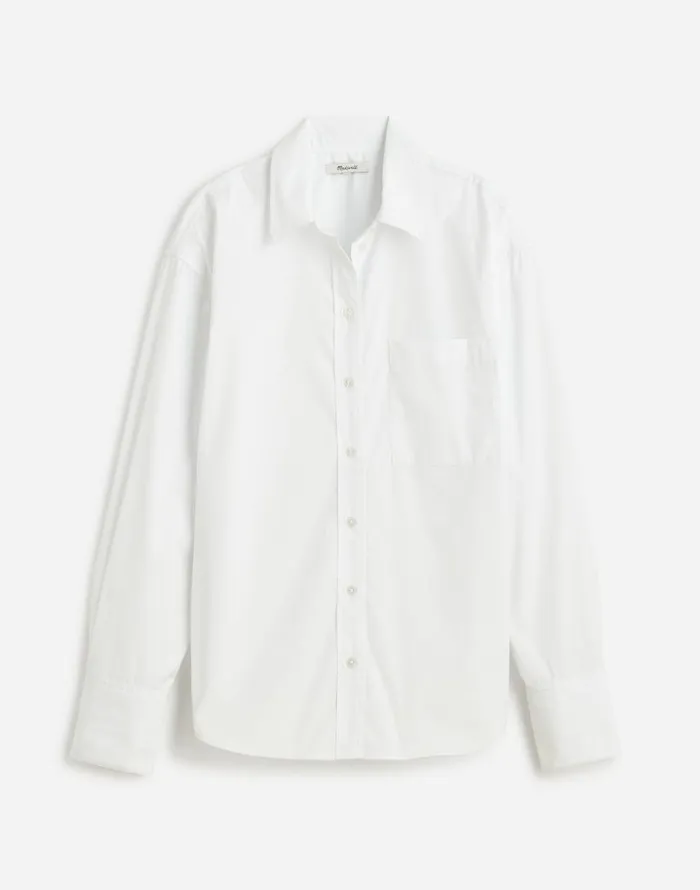 Tops and Shirts Women Madewell Relaxed ButtonUp Shirt Eyelet White