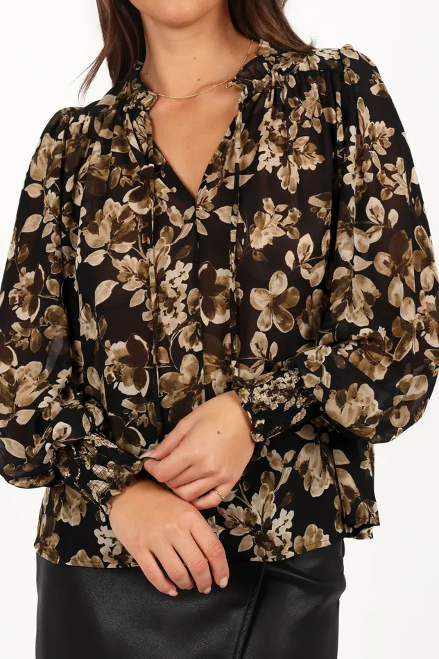 Tops Daphne Top Midnight Taupe 8211 Petal and Pup Women