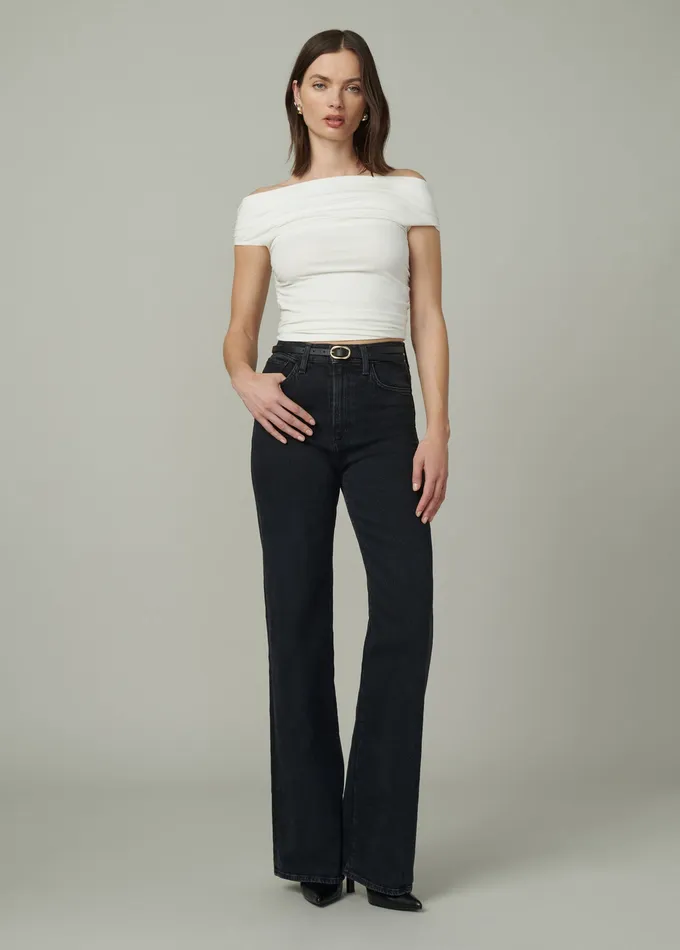 Tops Joe8217s Jeans Women THE MIA SLEEVELESS OFF THE SHOULDER TOP Ecru