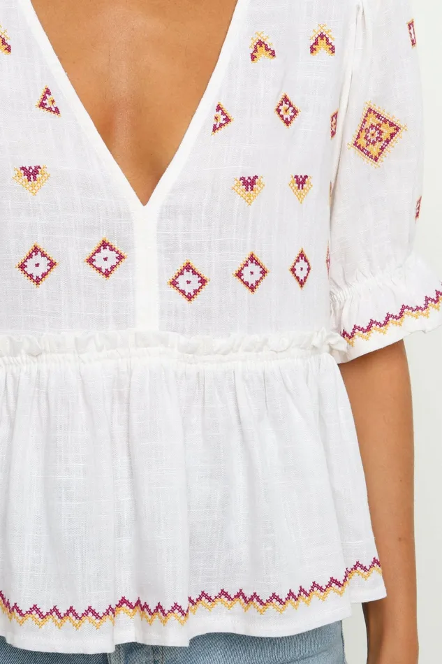 Tops Petal and Pup Women Dawston Top White