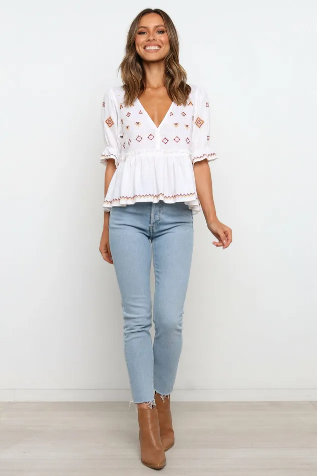 Tops Petal and Pup Women Dawston Top White