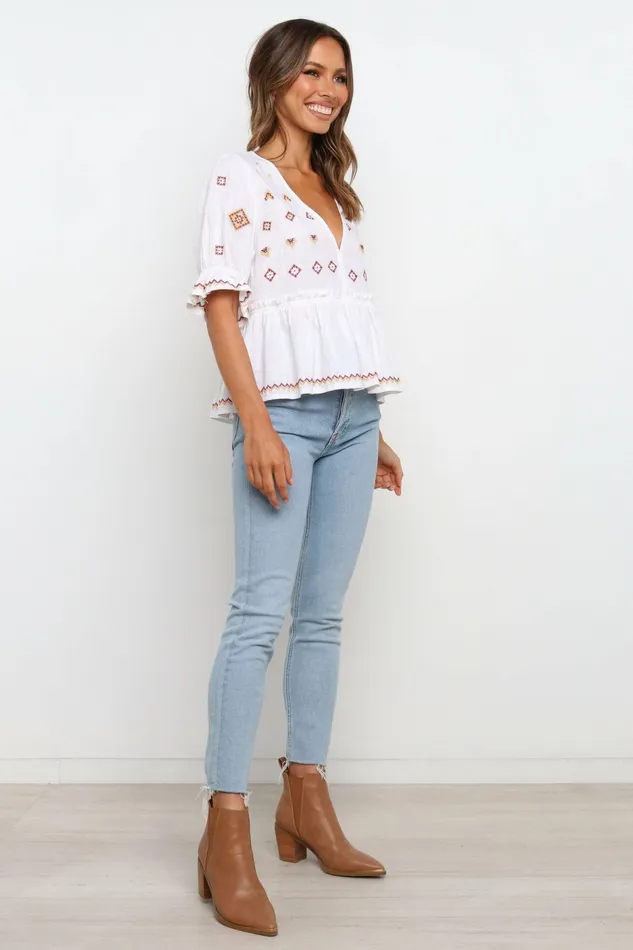 Tops Petal and Pup Women Dawston Top White
