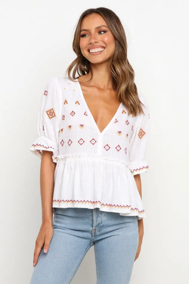 Tops Petal and Pup Women Dawston Top White