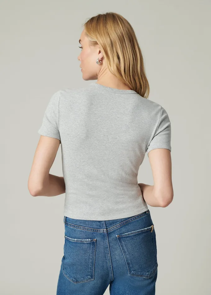 Tops THE BABY TEE Heather Grey Joe8217s Jeans Women Tops THE BABY TEE Heather Grey Joe8217s Jeans Women