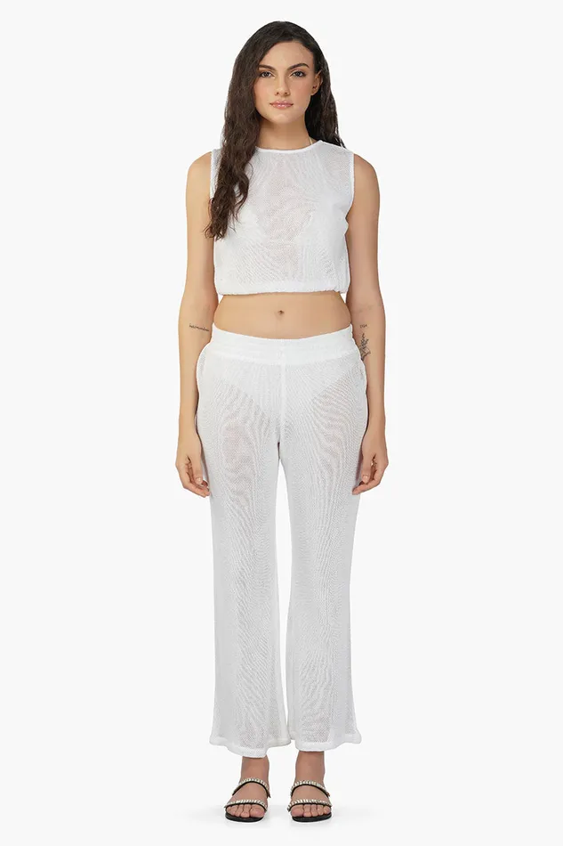 Tops Women America and Beyond Indy Mesh Crop Top