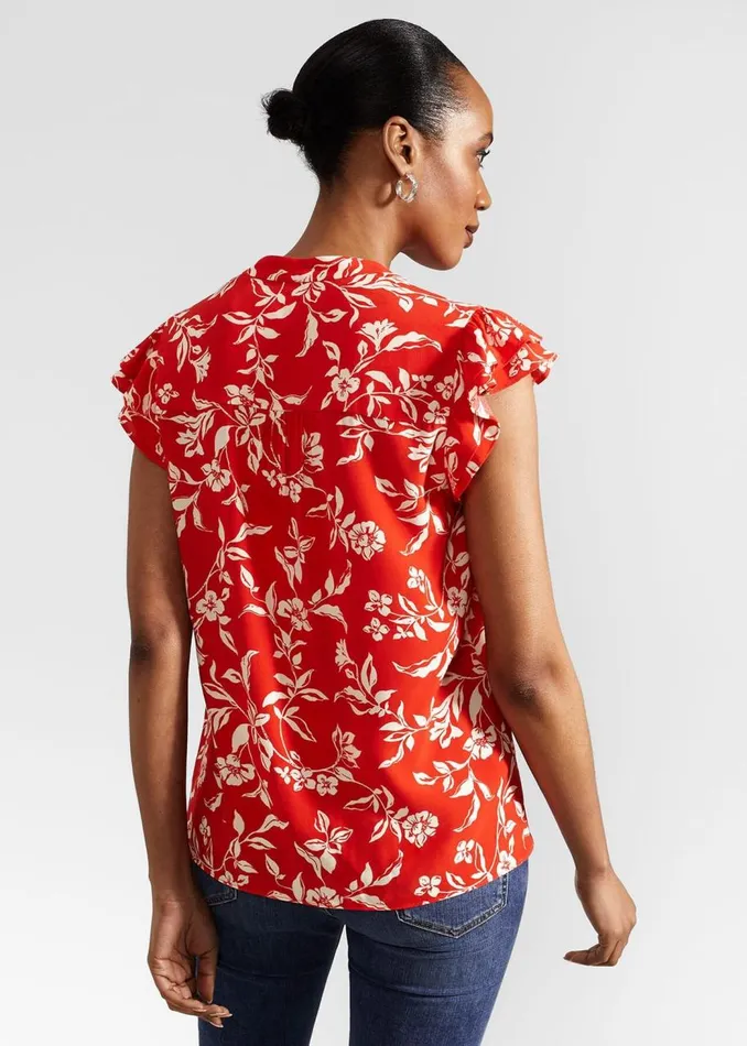 Tops Women HOBBS Cleo Top Red Buttercream