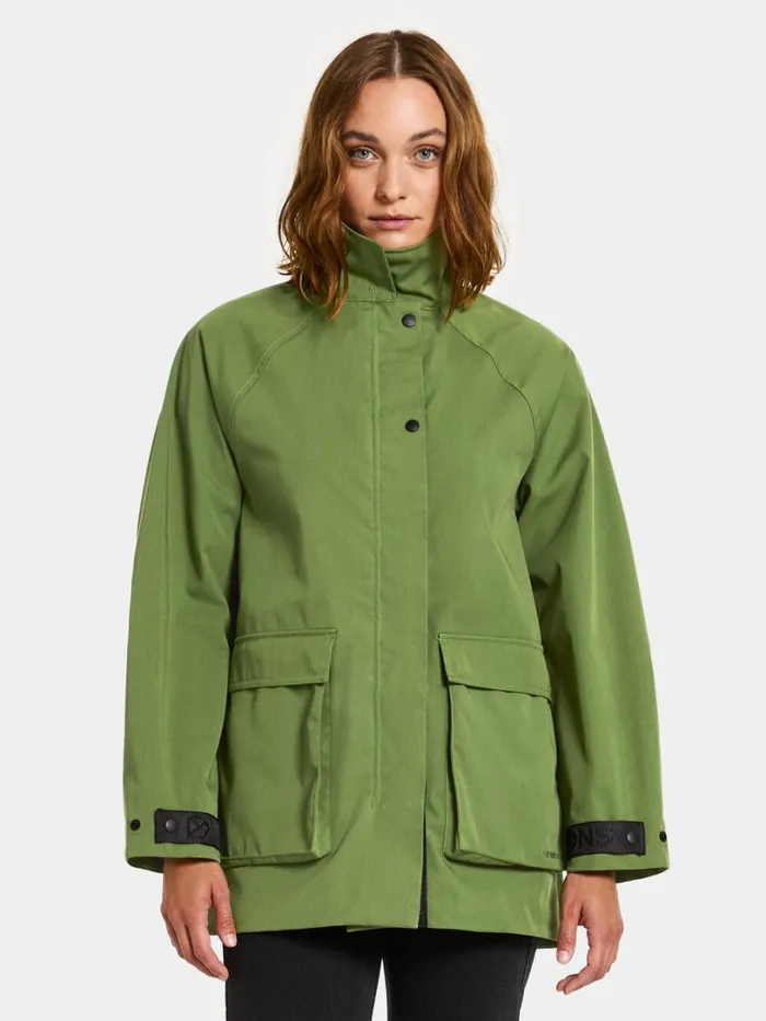 Torri Jacket Velvet Green Women Didriksons Spring Jackets